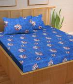 A Unique Home 100% Cotton Printed Double Bedsheet with 2 Pillow Covers