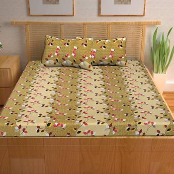 A Unique Home 100% Cotton Printed Double Bedsheet with 2 Pillow Covers 2