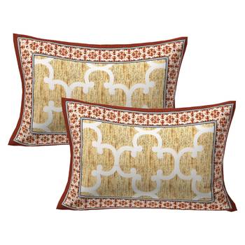 A Unique Home 100% Cotton Printed Double Bedsheet with 2 Pillow Covers 4