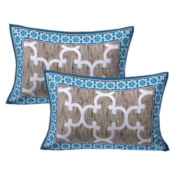 A Unique Home 100% Cotton Printed Double Bedsheet with 2 Pillow Covers 4