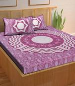 A Unique Home 100% Cotton Printed Double Bedsheet with 2 Pillow Covers