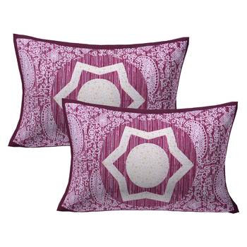 A Unique Home 100% Cotton Printed Double Bedsheet with 2 Pillow Covers 4