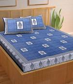 A Unique Home 100% Cotton Printed Double Bedsheet with 2 Pillow Covers