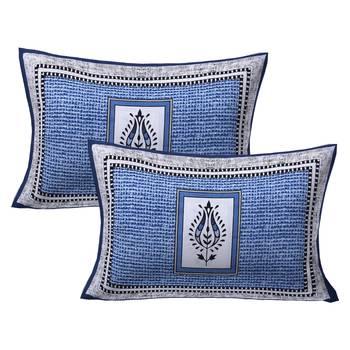 A Unique Home 100% Cotton Printed Double Bedsheet with 2 Pillow Covers 4