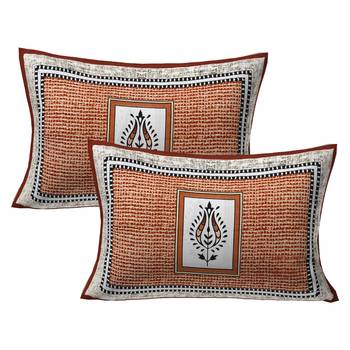 A Unique Home 100% Cotton Printed Double Bedsheet with 2 Pillow Covers 4