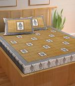 A Unique Home 100% Cotton Printed Double Bedsheet with 2 Pillow Covers