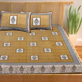 A Unique Home 100% Cotton Printed Double Bedsheet with 2 Pillow Covers 3