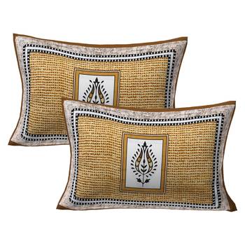 A Unique Home 100% Cotton Printed Double Bedsheet with 2 Pillow Covers 4