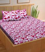 A Unique Home 100% Cotton Printed Double Bedsheet with 2 Pillow Covers