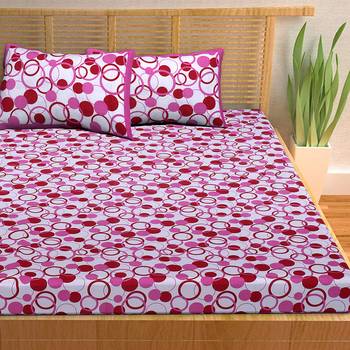 A Unique Home 100% Cotton Printed Double Bedsheet with 2 Pillow Covers 3