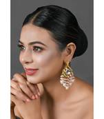 Pearl beaded Handcrafted Kundan earrings