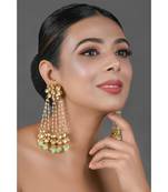 Kundan & Pearl Chain Earrings
