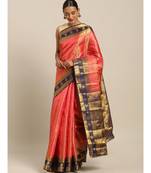 Pink Silk Jacquard Traditional Saree