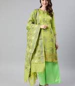 green santoon party wear salwar kameez