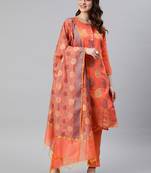 peach santoon party wear salwar kameez