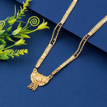 SILVER SHINE Desinger Gold Plated Pendant Necklace Jewellery Mangalsutra For Women 1