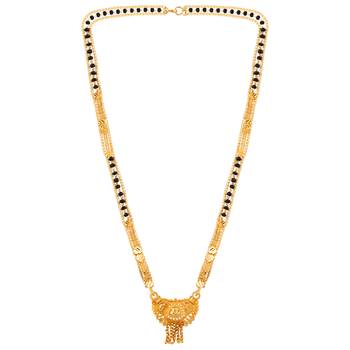 SILVER SHINE Desinger Gold Plated Pendant Necklace Jewellery Mangalsutra For Women 2