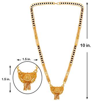 SILVER SHINE Desinger Gold Plated Pendant Necklace Jewellery Mangalsutra For Women 4