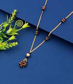 SILVER SHINE Gold Plated Multi Color Chain Necklace Mangalsutra For Women Jewellery