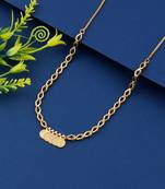 SILVER SHINE Delicate Gold Plated Chain Necklace Mangalsutra For Women Jewellery