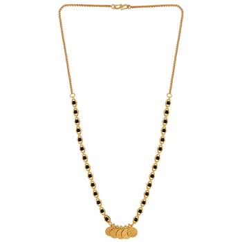 SILVER SHINE Delicate Gold Plated Chain Necklace Mangalsutra For Women Jewellery 2