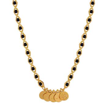 SILVER SHINE Delicate Gold Plated Chain Necklace Mangalsutra For Women Jewellery 3