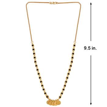 SILVER SHINE Delicate Gold Plated Chain Necklace Mangalsutra For Women Jewellery 4