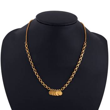 SILVER SHINE Delicate Gold Plated Chain Necklace Mangalsutra For Women Jewellery 5