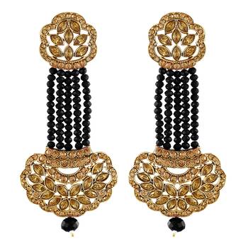 Black cubic zirconia earrings 1