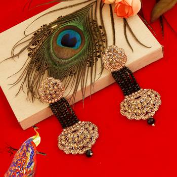 Black cubic zirconia earrings 2