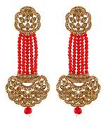 Red cubic zirconia earrings