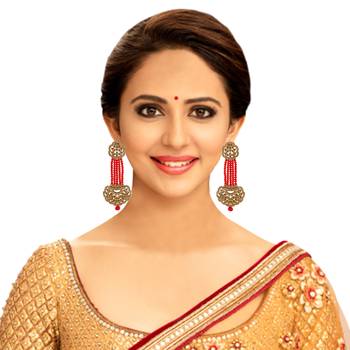 Red cubic zirconia earrings 3