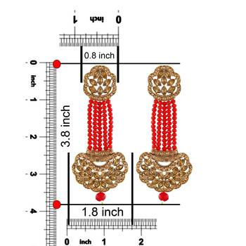 Red cubic zirconia earrings 4