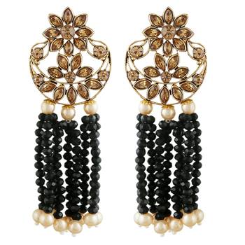 Black cubic zirconia earrings 1