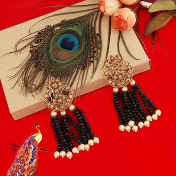 Black cubic zirconia earrings 2