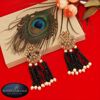 Black cubic zirconia earrings 3