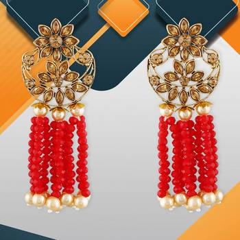 Red cubic zirconia earrings 3