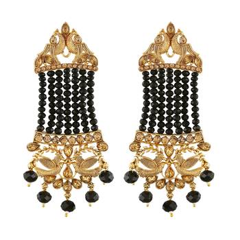 Black cubic zirconia earrings 1