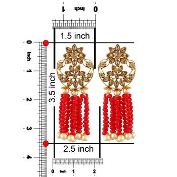Red cubic zirconia earrings 5