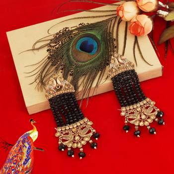 Black cubic zirconia earrings 2