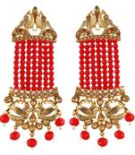 Red cubic zirconia earrings