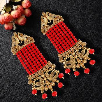 Red cubic zirconia earrings 2
