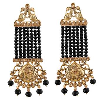 Black cubic zirconia earrings 1