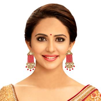 Red cubic zirconia earrings 4
