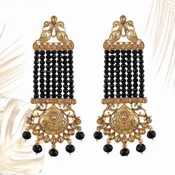 Black cubic zirconia earrings 2