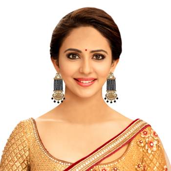 Black cubic zirconia earrings 4