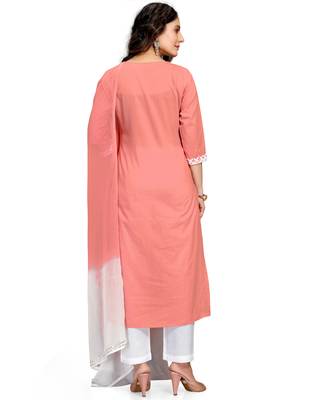 Pink embroidered cotton ethnic-kurtis 2