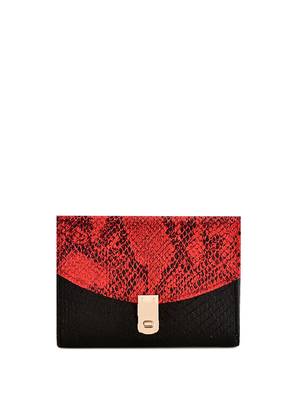 Lychee Bags Women Pu Black and Red Wallet 1