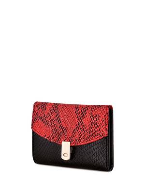 Lychee Bags Women Pu Black and Red Wallet 3