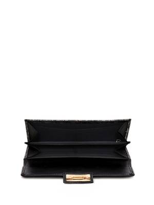 Lychee Bags Women Pu Black and Grey Wallet 4